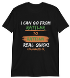Rattler to Rattluh Real Quick Short-Sleeve T-Shirt (Black)