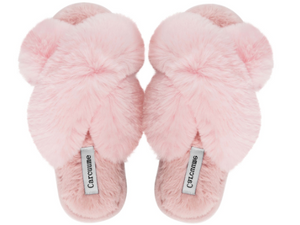 Pink Rose Crossover Slippers